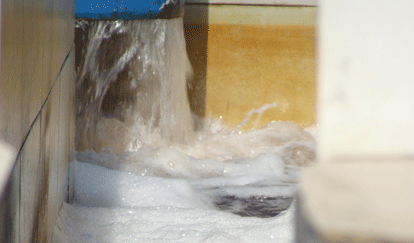 新鑫达污水处理站出水口 新鑫达污水处理站出水口