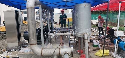 真空引水罐现场使用情况 真空引水罐现场使用情况